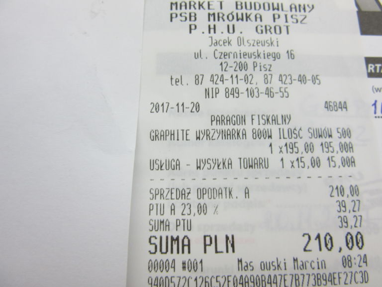 WYRZYNARKA GRAPHITE 58G072