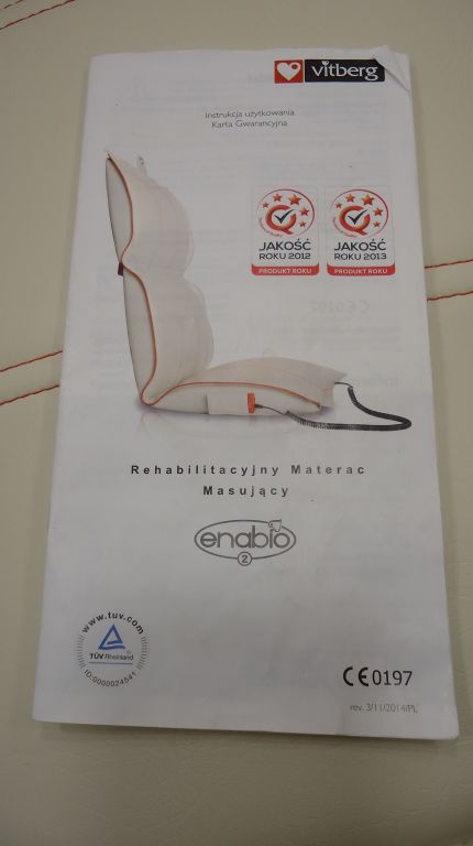 MATERAC REHABILITACYJNY, MASUJĄCY VITBERG ENABIO