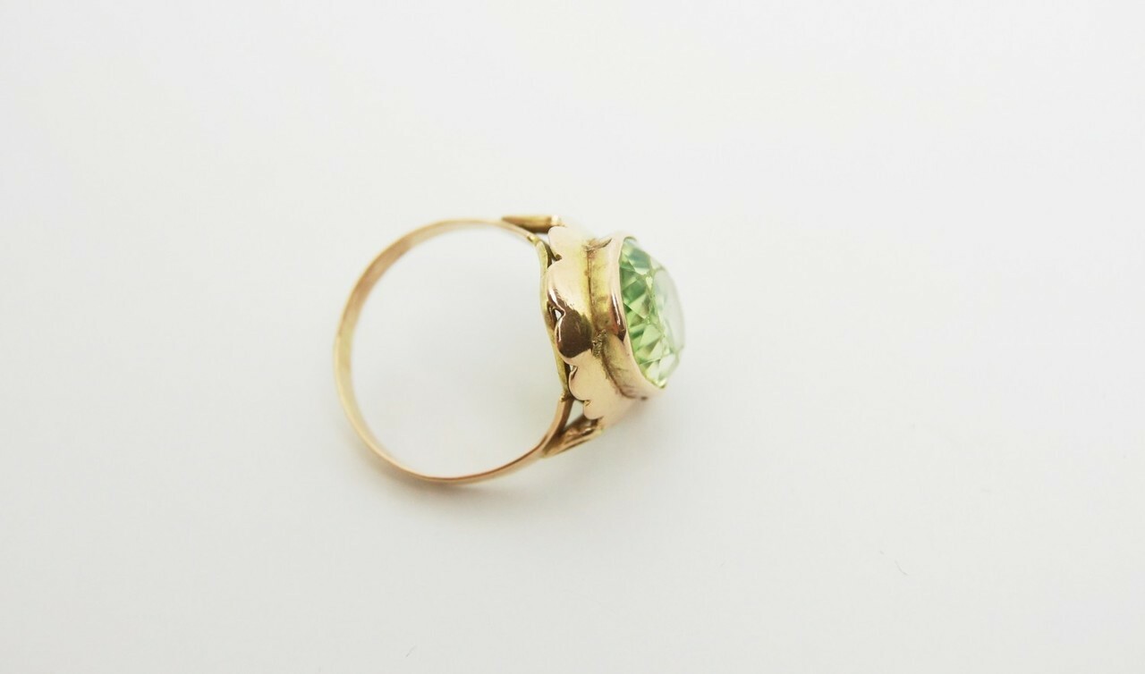 zloty-pierscionek-zielone-oczko-14ct-kamien-inny-kamien