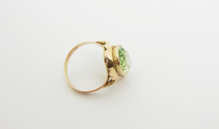 zloty-pierscionek-zielone-oczko-14ct-kamien-inny-kamien