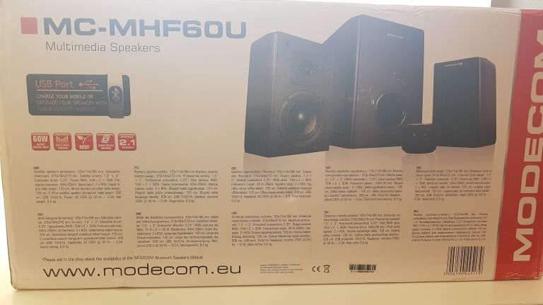 MODECOM MC-MHF60U 2.1 GŁOŚNIKI 60W