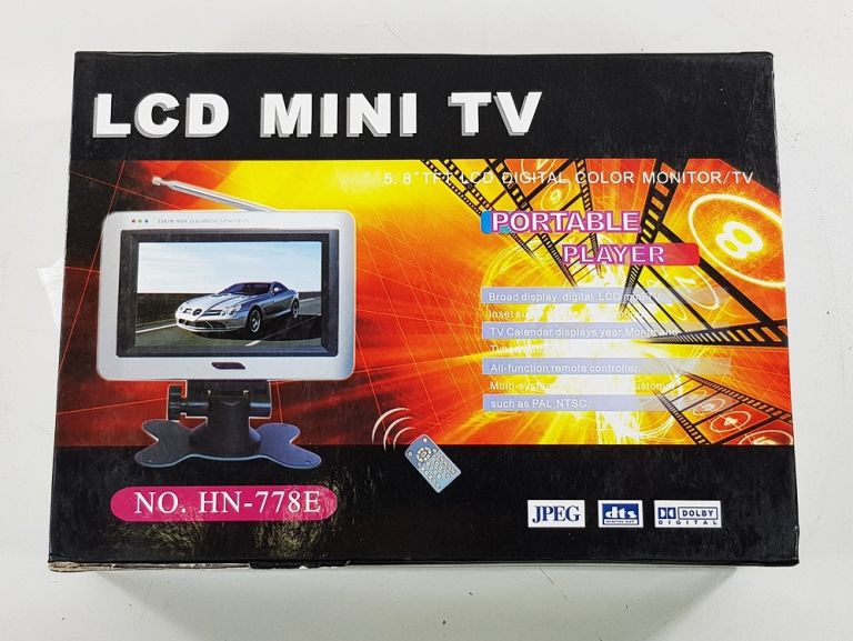LCD MINI TV 5,8 TFT LCD DIGITAL COLOR MONITOR TV