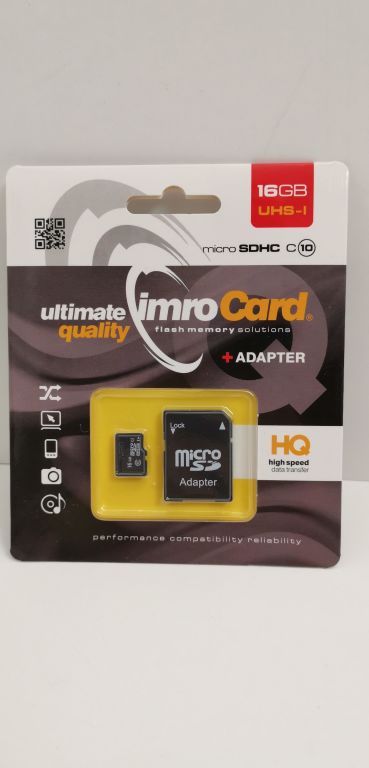 KARTA IMRO MICROSDHC 16GB KL.10 UHS-I  ADAPTER