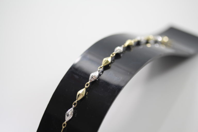 zlota-bransoletka-sopelki-2-kolory-pr585-328g-motyw-brak