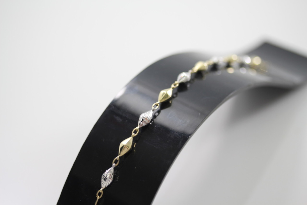 zlota-bransoletka-sopelki-2-kolory-pr585-328g-motyw-brak