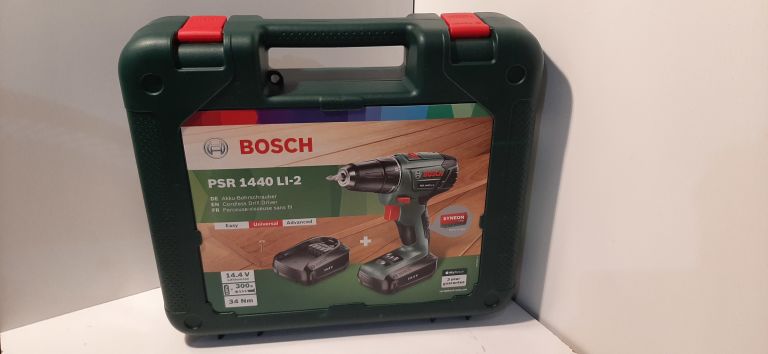 WIERTARKO-WKRĘTARKA BOSCH PSR 1440 LI-2 KOMPLET