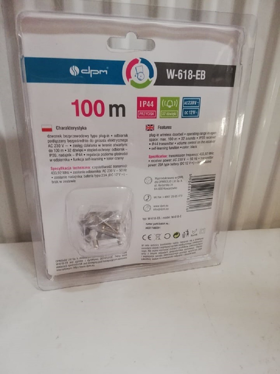 dpm-w-618-eb-dzwonek-bezprzewodowy-fb-zapakowany-stan-uzywany