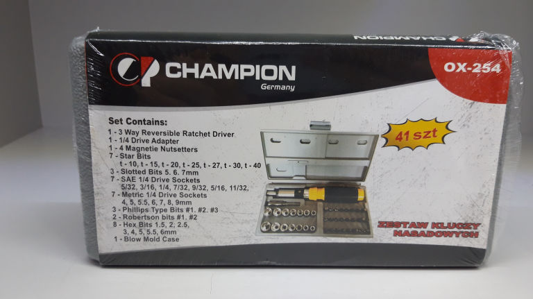 ZESTAW KLUCZY NASADOWYCH CHAMPION OX-254