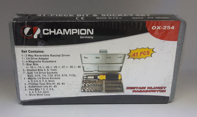 ZESTAW KLUCZY NASADOWYCH CHAMPION OX-254
