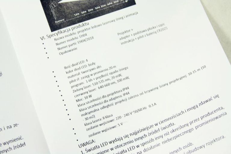 PROJEKTOR LEDOWO LASEROWY ŚNIEG I ANIMACJA