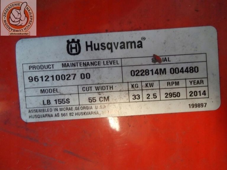 KOSIARKA HUSQVARNA LB 155S ODBIÓR OSOBISTY!!!
