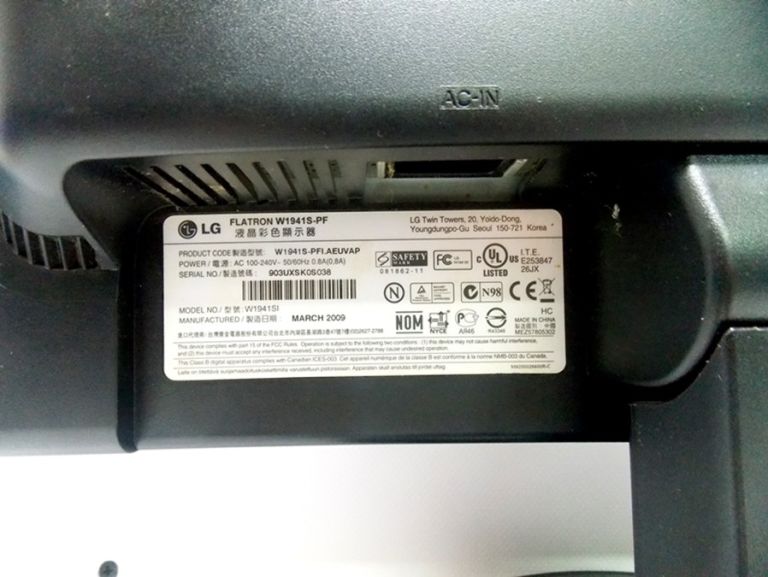 MONITOR LG FLATRON W1941S