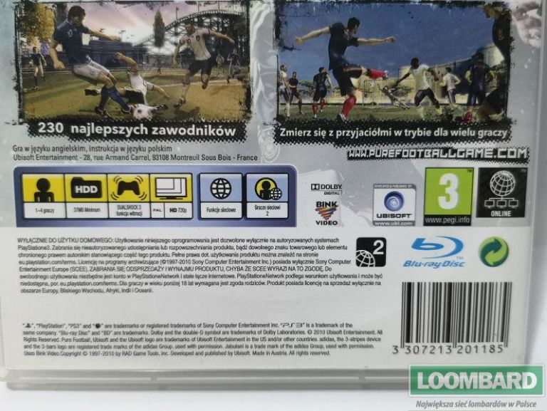 GRA DO PS3 PURE FOOTBALL !!!WYPRZEDAŻ!!!