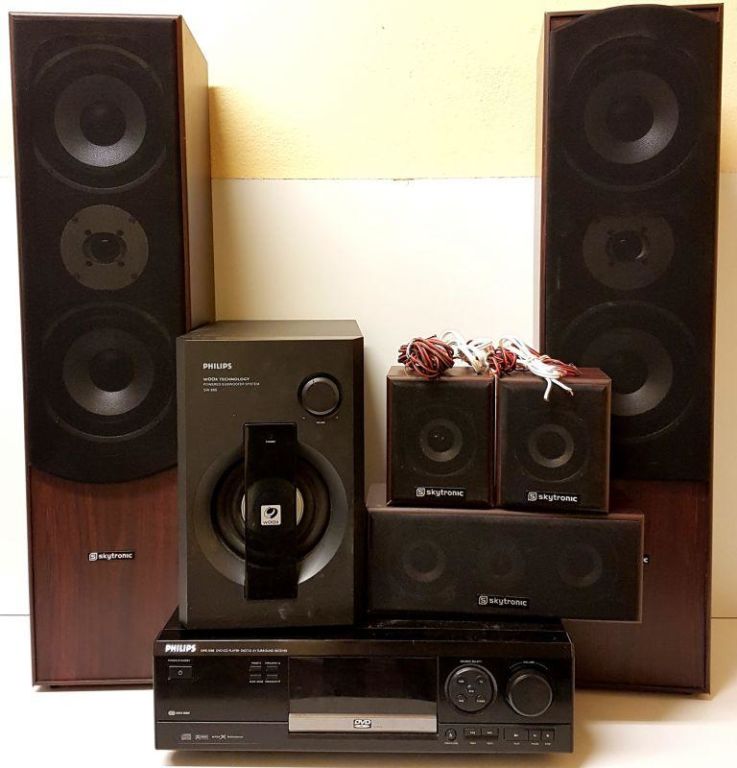 KINO DOMOWE PHILIPS + 5+1 SKYTRONIC GŁOŚNIKI
