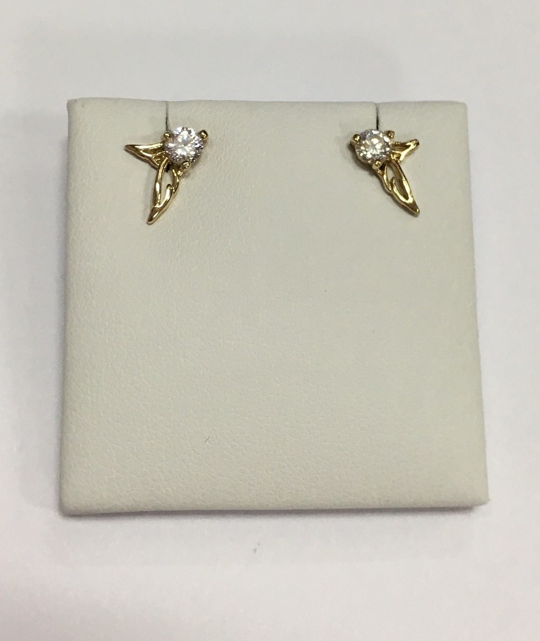 zlote-kolczyki-jaskolki-z-cyrkonia-ct-585-stan-uzywany