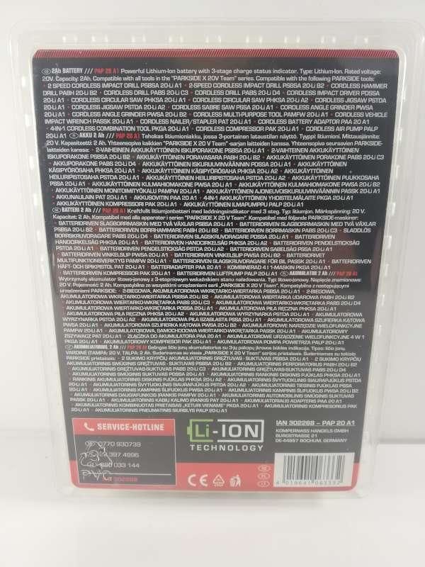 okazja-akumulator-parkside-2ah-20-a1-zapakowany-stan-uzywany