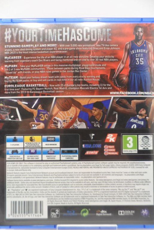 GRA NA PS4 NBA2K15 (170220003RP)