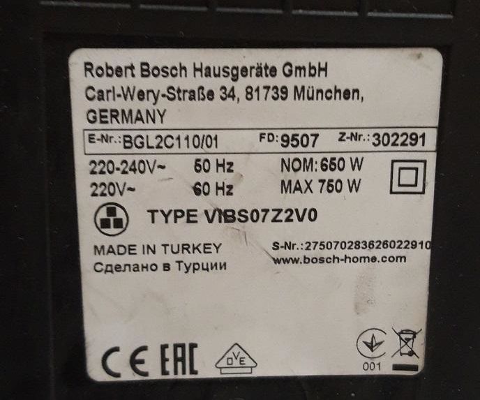 ODKURZACZ BOSCH BGL2C110