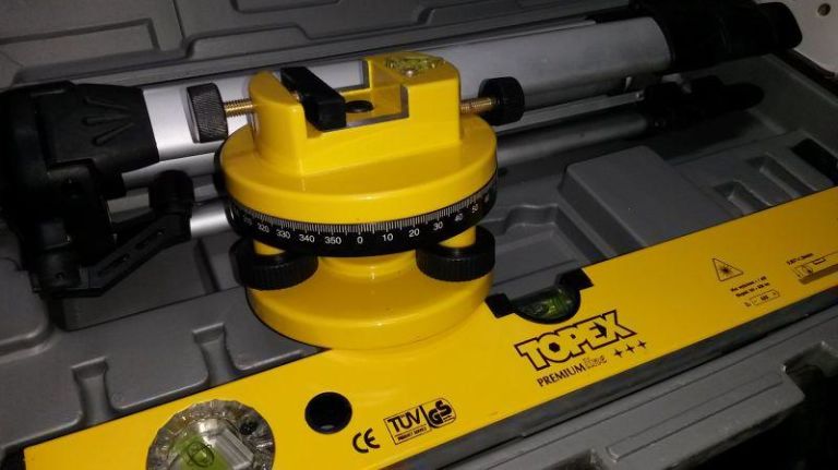POZIOMICA LASEROWA  TOPEX Z STATYWEM
