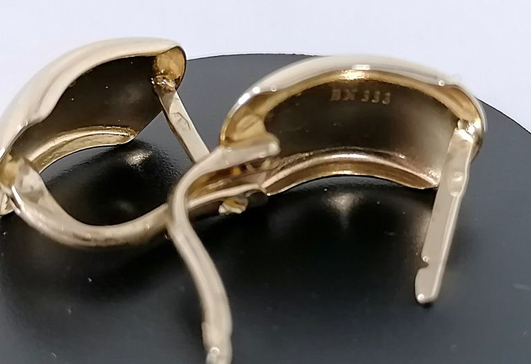 ZŁOTE KOLCZYKI PR:333,2.12GR GŁADKIE