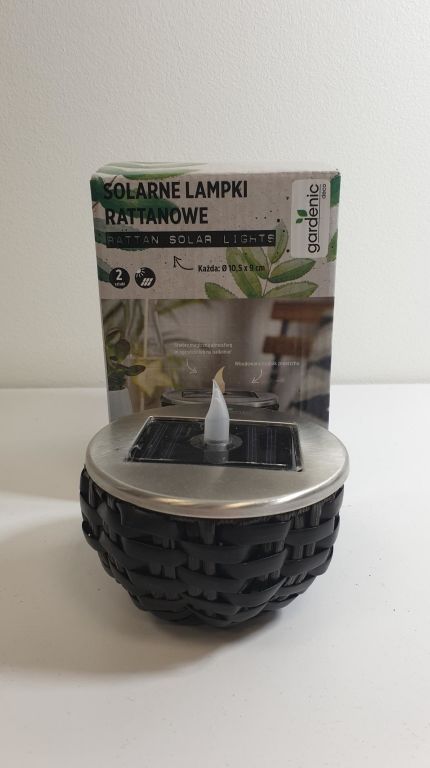 SOLARNE LAMPKI RATTANOWE 2SZT GARDENIC