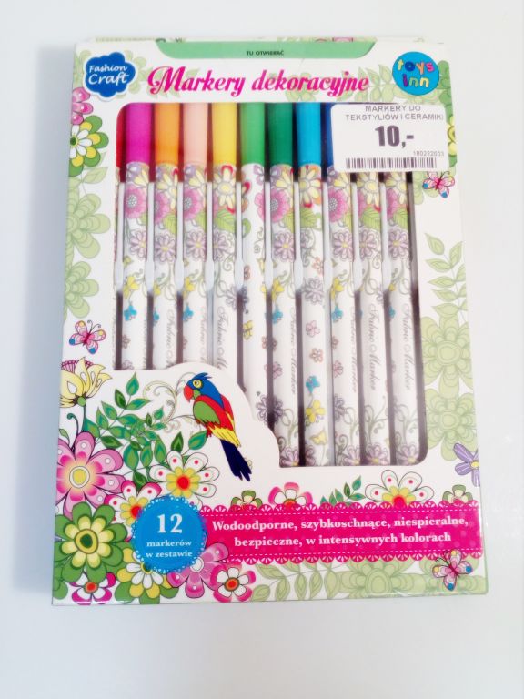 MARKERY DEKORACYJNE FASHION CRAFT 12 SZTUK