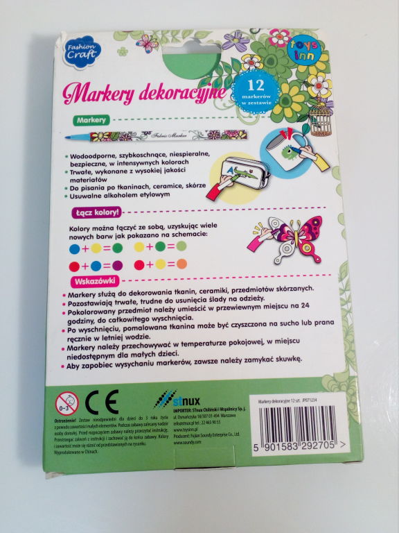 MARKERY DEKORACYJNE FASHION CRAFT 12 SZTUK