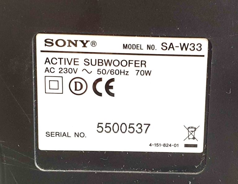 AKTYWNY SUBWOOFER SONY PASCAL SA-W33
