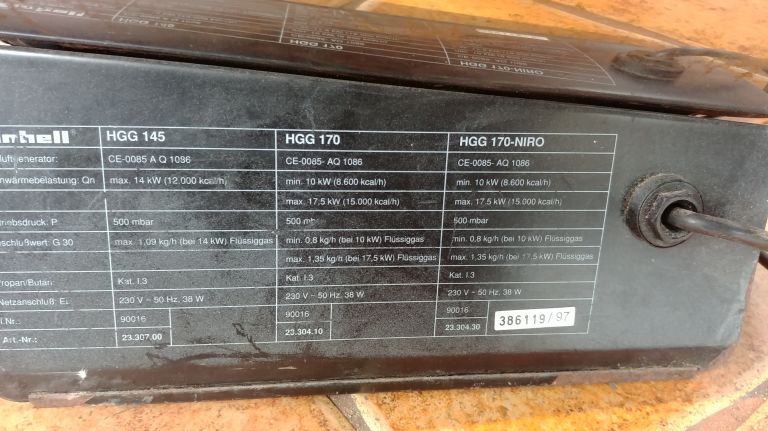 NAGRZEWNICA EINHELL HGG 170 NIRO GAZOWA