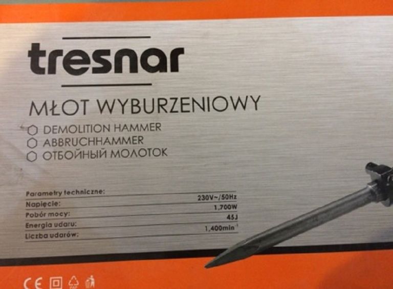 MŁOT WYBURZENIOWY TRESNAR TDH-1700 / KOMPLET