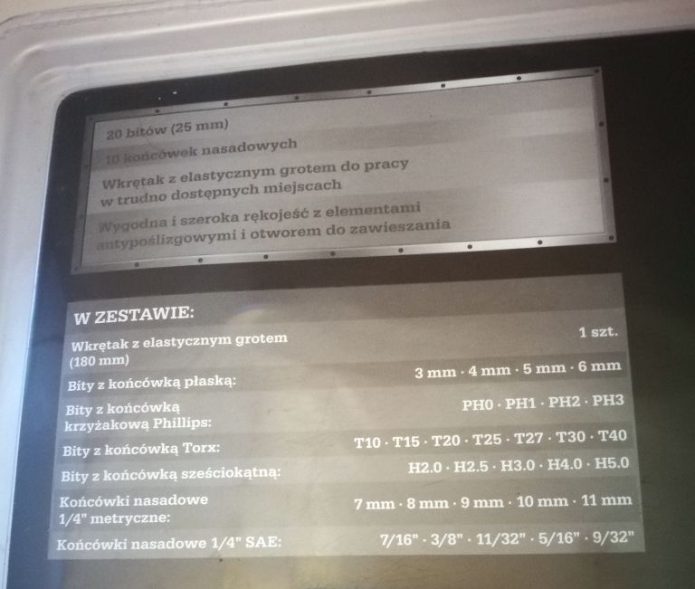 WKRETAK Z ELASTYCZNYM GROTEM BITY NITEO TOOLS