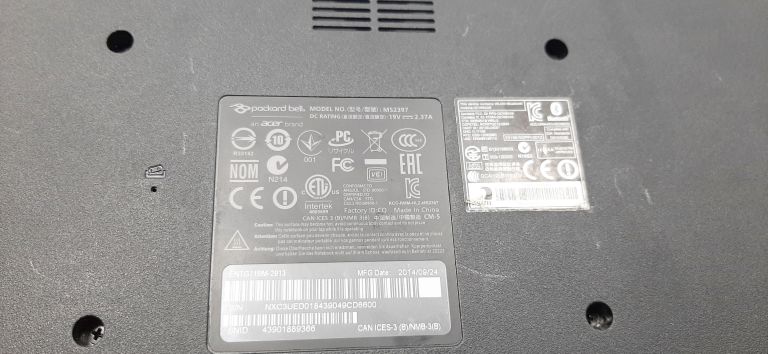 LAPTOP PACKARD BELL EASYNOTE ENTG71BM USZKODZONY