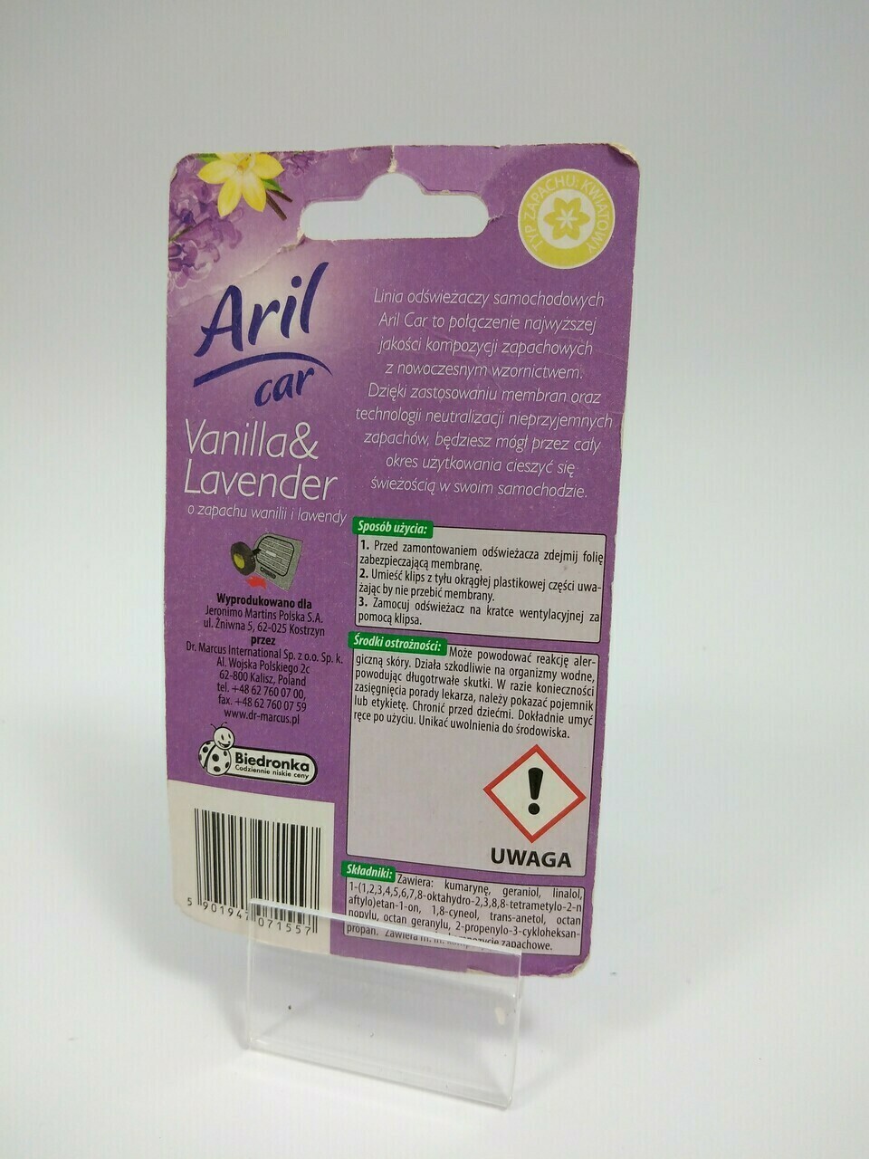 zapach-samochodowy-aril-car-lavenda-stan-uzywany