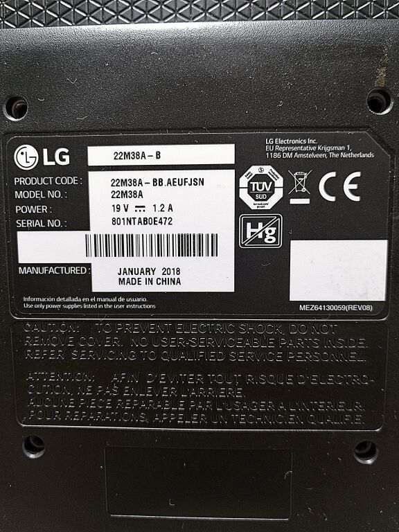 MONITOR LG 22M38A LED (2017) POLECAM