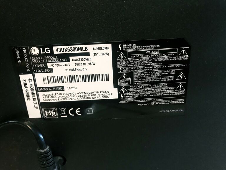 TELEWIZOR SMART TV 4K LG 43UJ63