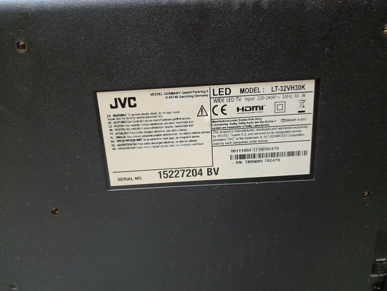 TV JVC 32 LT-32VH30K PILOT KARTON