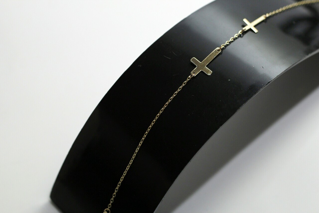 nowa-zlota-bransoletka-093g-p585-krzyzyki-18cm-motyw-129129-3