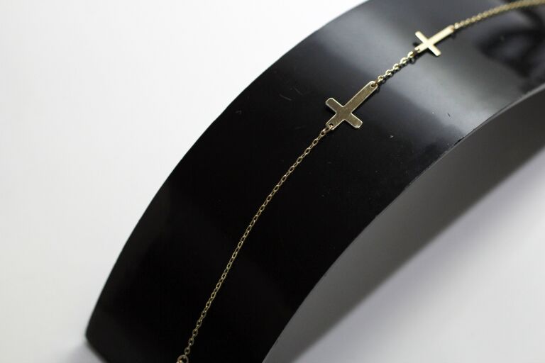 nowa-zlota-bransoletka-093g-p585-krzyzyki-18cm-kolor-dominujacy-205826-225106