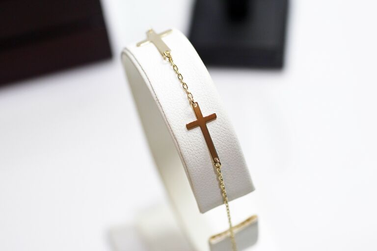 nowa-zlota-bransoletka-093g-p585-krzyzyki-18cm-kamien-17088-524288