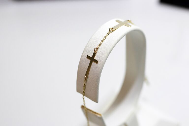 nowa-zlota-bransoletka-093g-p585-krzyzyki-18cm-komisji-edukacji-narodowej-63-warszawa