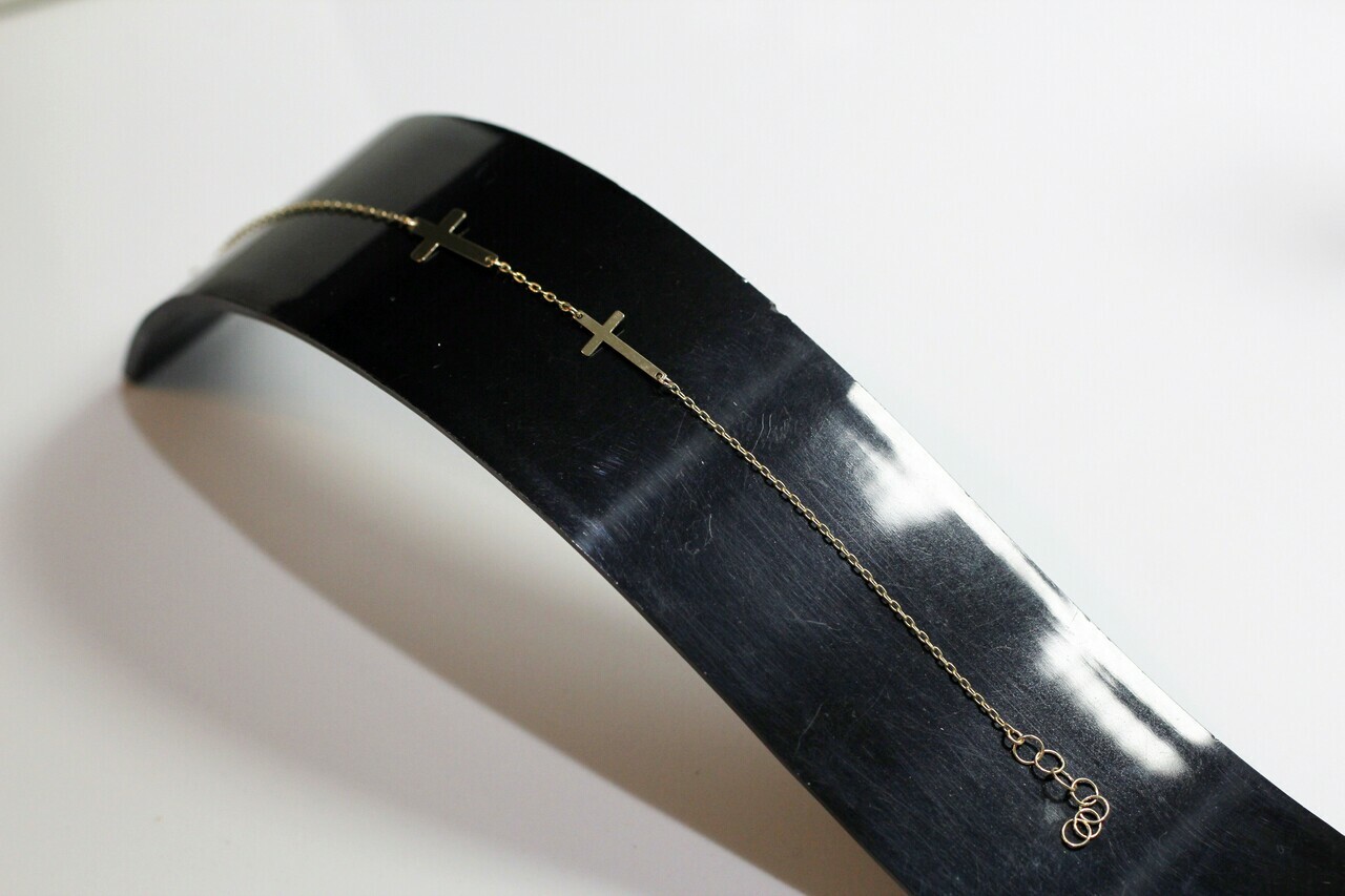 nowa-zlota-bransoletka-093g-p585-krzyzyki-18cm-ean-gtin-5900025443903