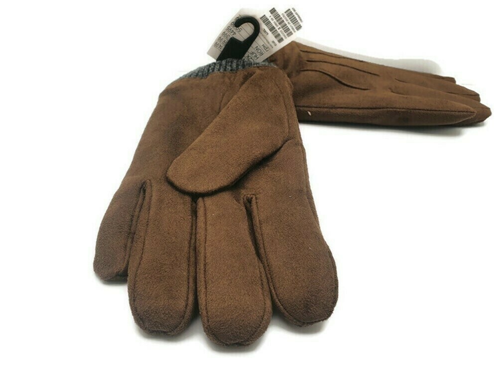 rekawiczki-meskie-hm-brazowe-lxl-materialowe-stan-powystawowy