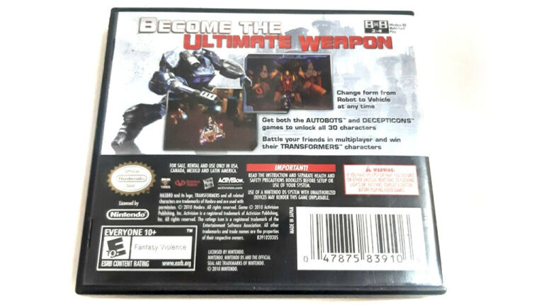 GRA NINTENDO DS TRANSFORMERS CYBERTRON