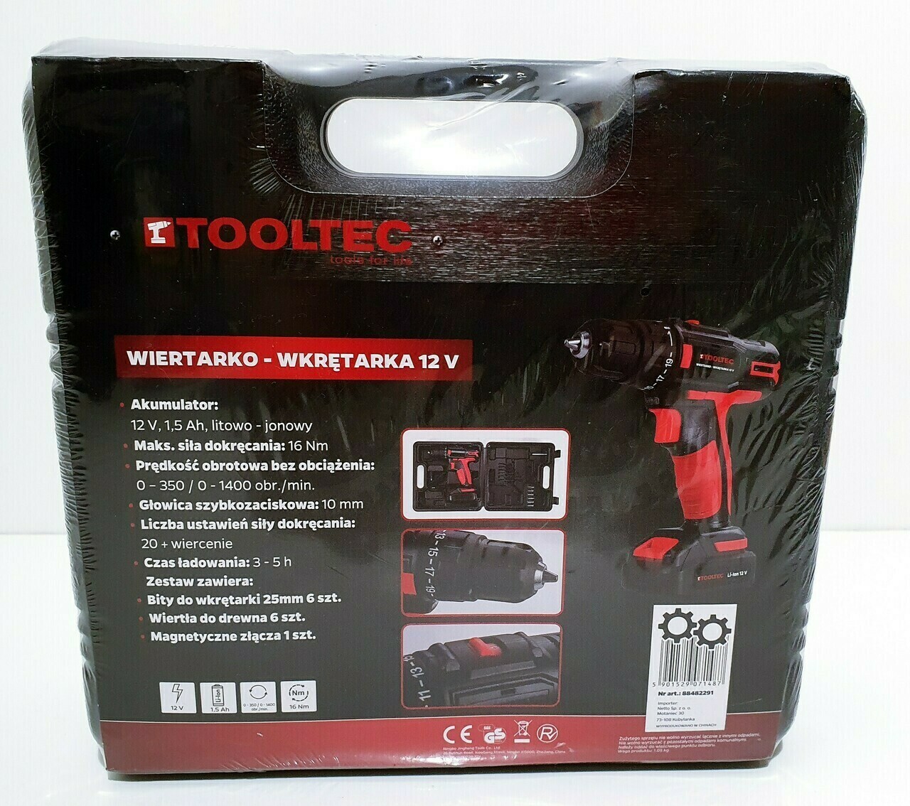 wiertarko-wkretarka-12v-tooltec-walizka-stan-powystawowy