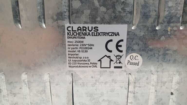 KUCHENKA DWUPALNIKOWA ELEKTRYCZNA CLARUS / PUD