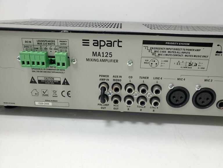 CYFROWY WZMACNIACZ MIKSUJĄCY APART AUDIO MA125