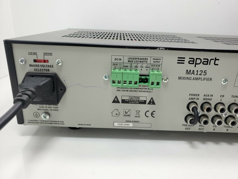 CYFROWY WZMACNIACZ MIKSUJĄCY APART AUDIO MA125