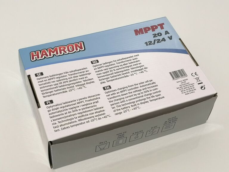 REGULATOR ŁADOWANIA HAMRON 12/24 V 260/520 W 20 A