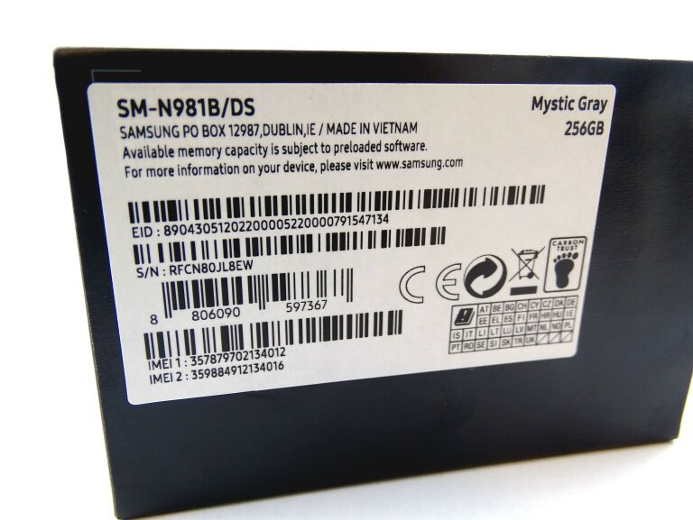 TELEFON SAMSUNG GALAXY NOTE 20 5G KOMPLET