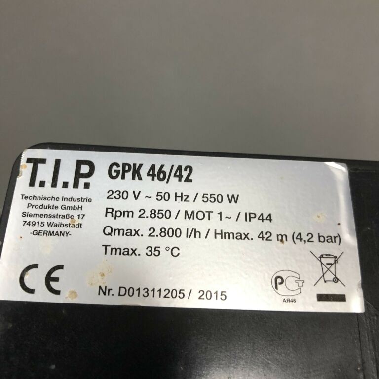TIP POMPA POWIERZCHNIOWA NAWADNIAJĄCA GPK 46 / 42
